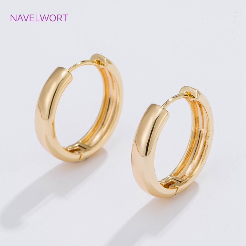 Jewelry Making Gold - 6 أحجام من الأقراط الدائرية المطلية
