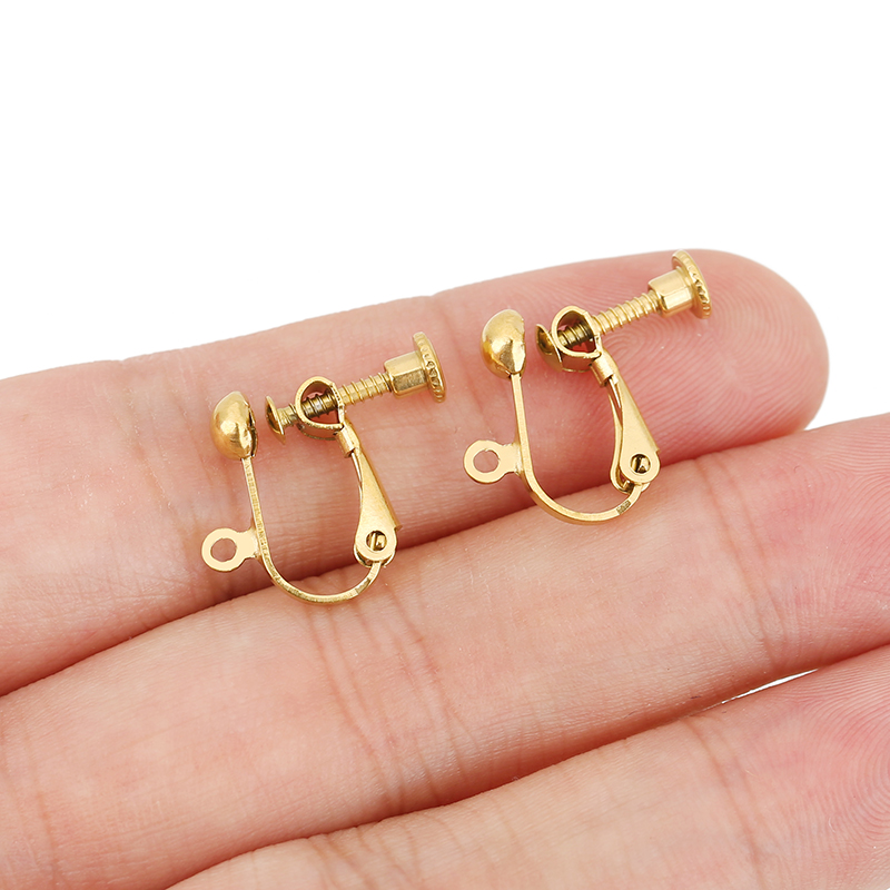 Jewelry Making Findings - 4 قطع مشابك أقراط من الفولاذ