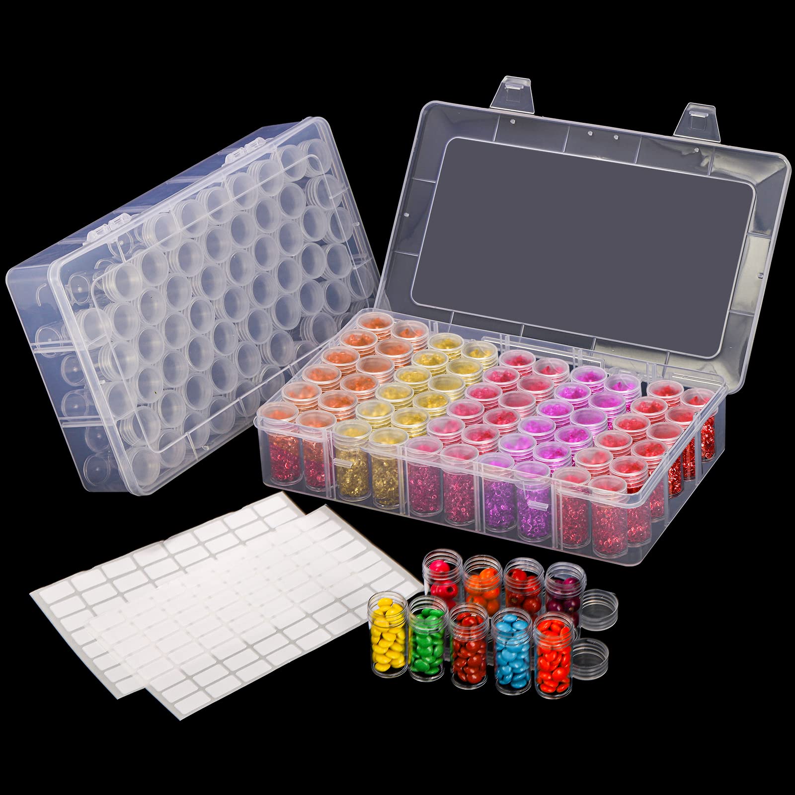 Jewelry Making Tools And Supplies - صندوق تخزين بلاستيكي بـ 24/30/38/60 فتحة،