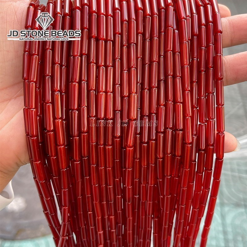 Seed Bead Tube - 4*13 مللي متر العقيق الطبيعي افينتورين