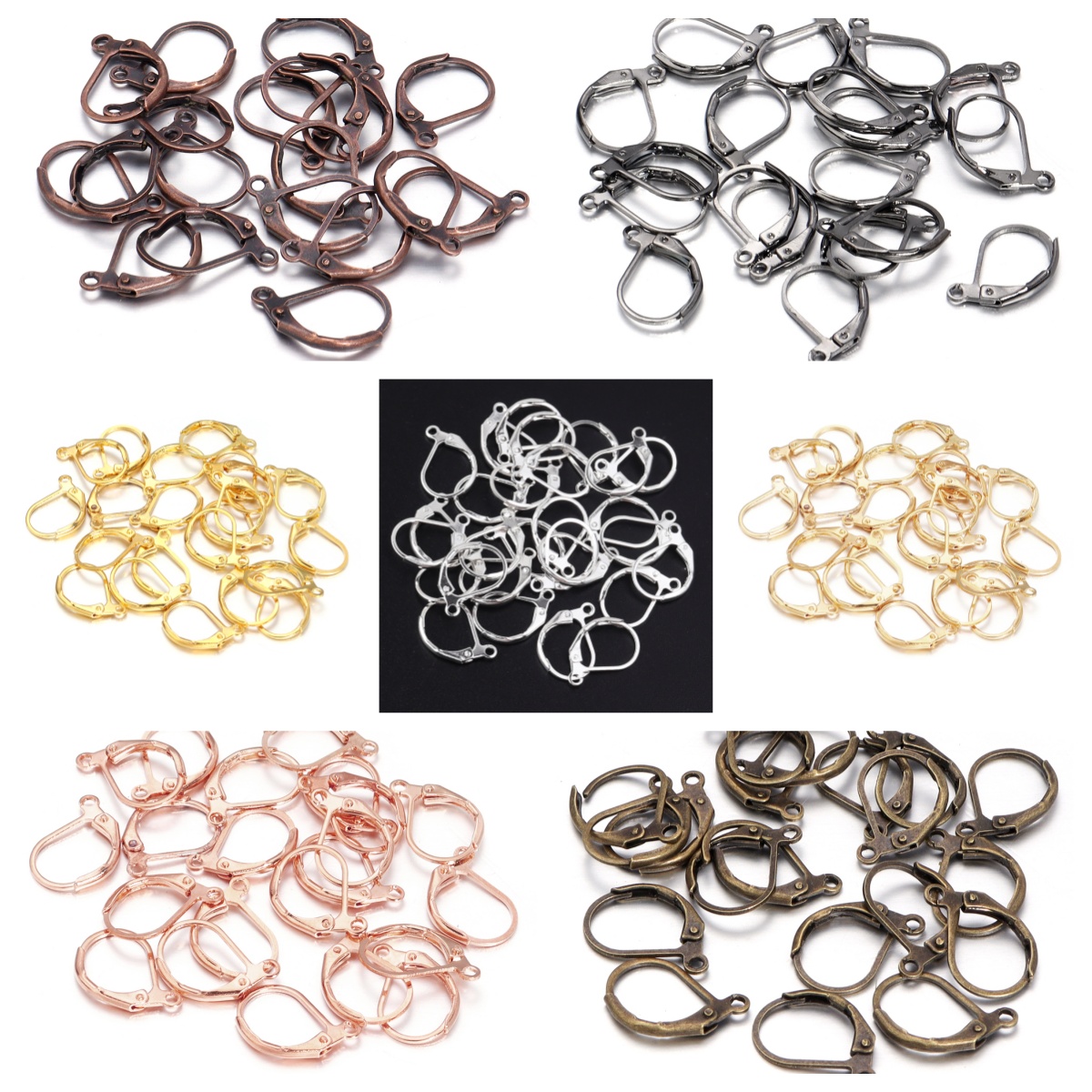 Jewelry Making Findings - 50 قطعة/مجموعة خطافات أقراط فرنسية مضادة