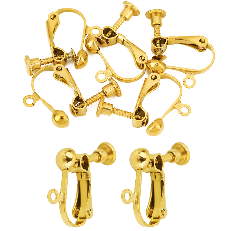 4 قطع مشابك أقراط من الفولاذ ا - مراجعة Jewelry Making Findings وسعره