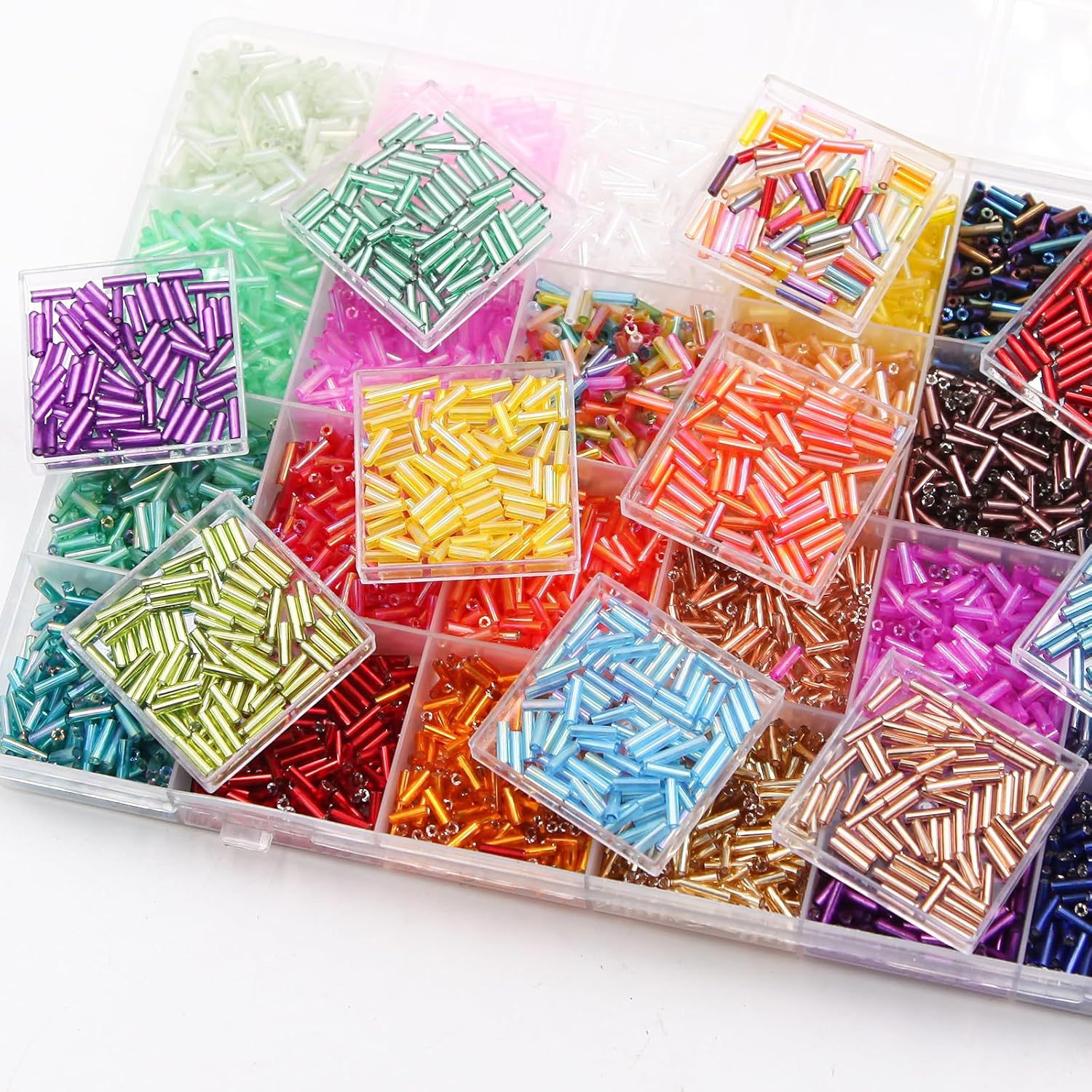 حوالي 6720 قطعة/صندوق من الخرز - مراجعة Seed Bead Tube وسعره