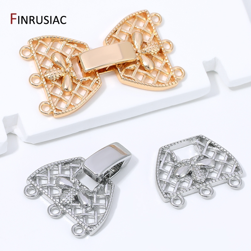 مشبك لؤلؤ ثلاثي الصفوف مطلي با - مراجعة Jewelry Making Findings وسعره