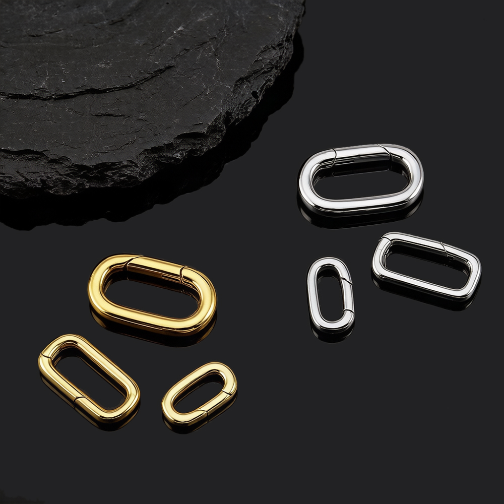 قطعتان من مشابك قلادة بيضاوية  - مراجعة Jewelry Making Kit For Beginners وسعره